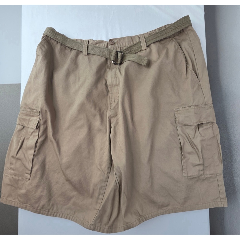 Regal Wear Cargo‎ Shorts Women 52 Khaki Belted Cotton Utility Casual Excellent